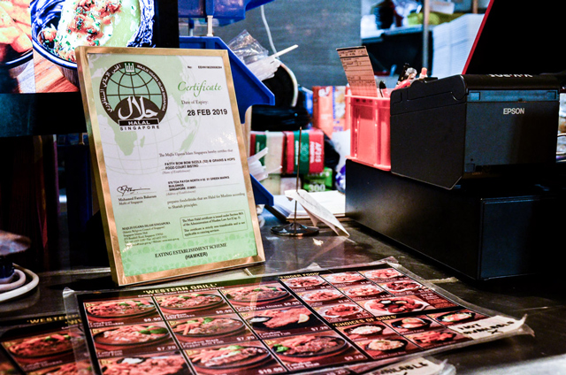 halal certified western menu store