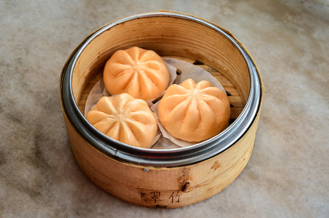 halal dim sum salted egg custard bun food photography