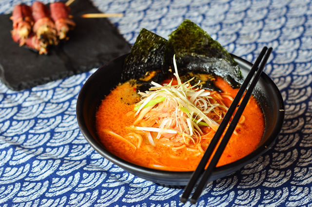 food photography ramen japanese halal salmon
