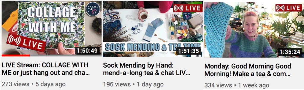 Last Minute Laura's live art projects and chit chat sessions 